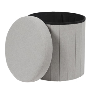 Coffre Pouf Pliable Gris Pills