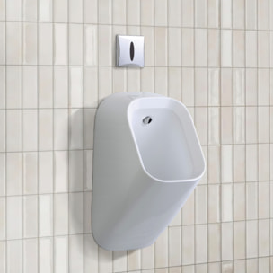 Urinoir Struktura alimentation et sortie encastrée blanc + Effet d'eau