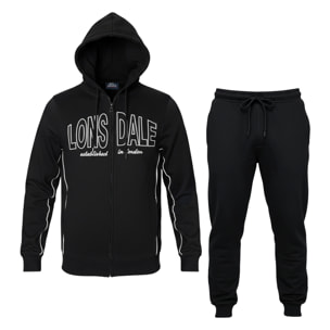 Tuta Uomo LONSDALE Cotone Felpato Zip Cappuccio