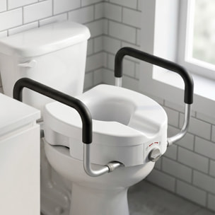 Rehausseur de toilettes avec poignées - largeur réglable, installation sans outils