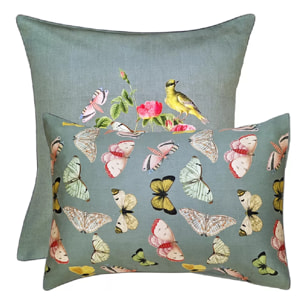 Taie d'oreiller Roseraie gris vert