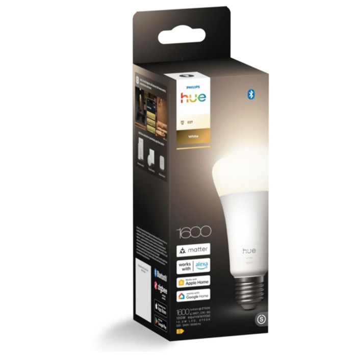 Ampoule LED connectée PHILIPS HUE E27 White 100W