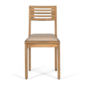 Silla de Madera de Mango 43 Cm Estilo Natural Moderno
