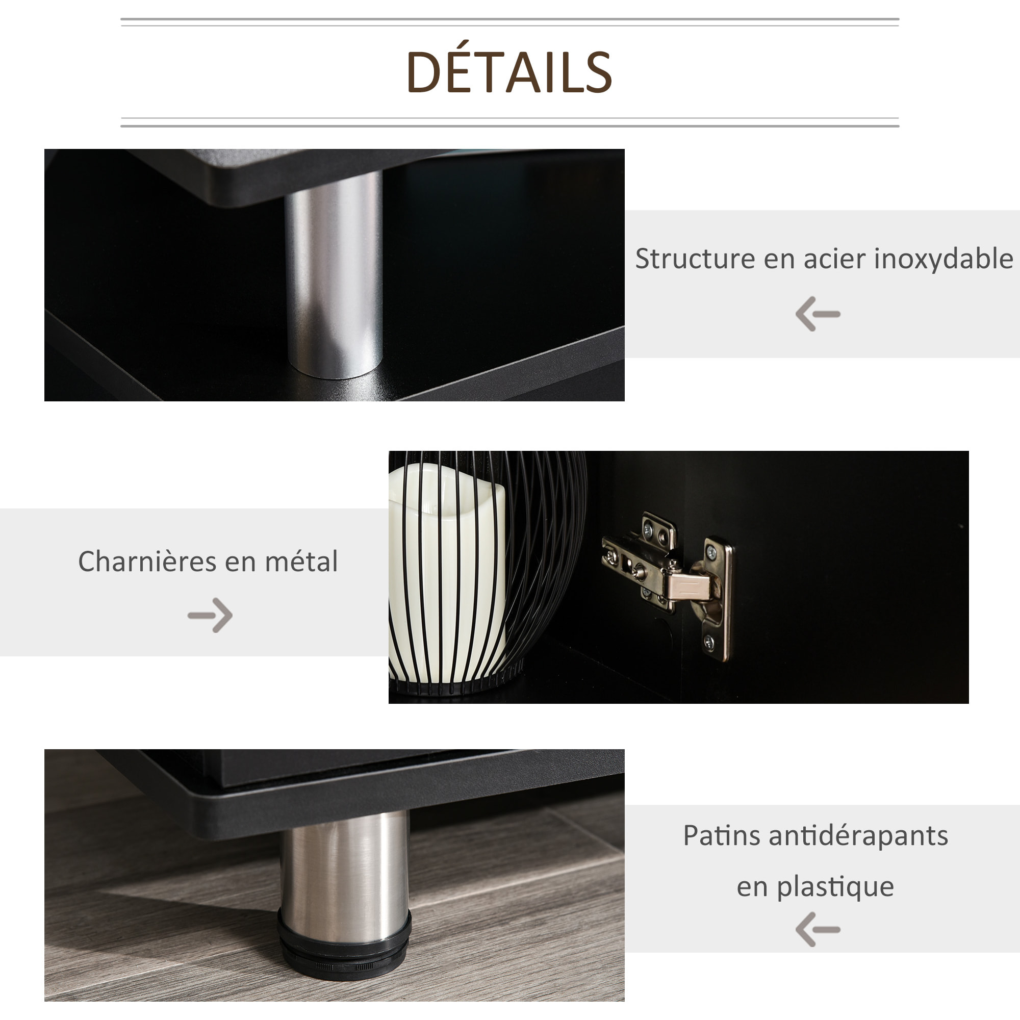 Meuble banc TV design contemporain multi-rangement