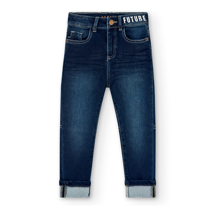 Pantalón denim punto de niño -BCI