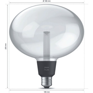 Ampoule LED connectée PHILIPS HUE W&C E27 Elipse Deco