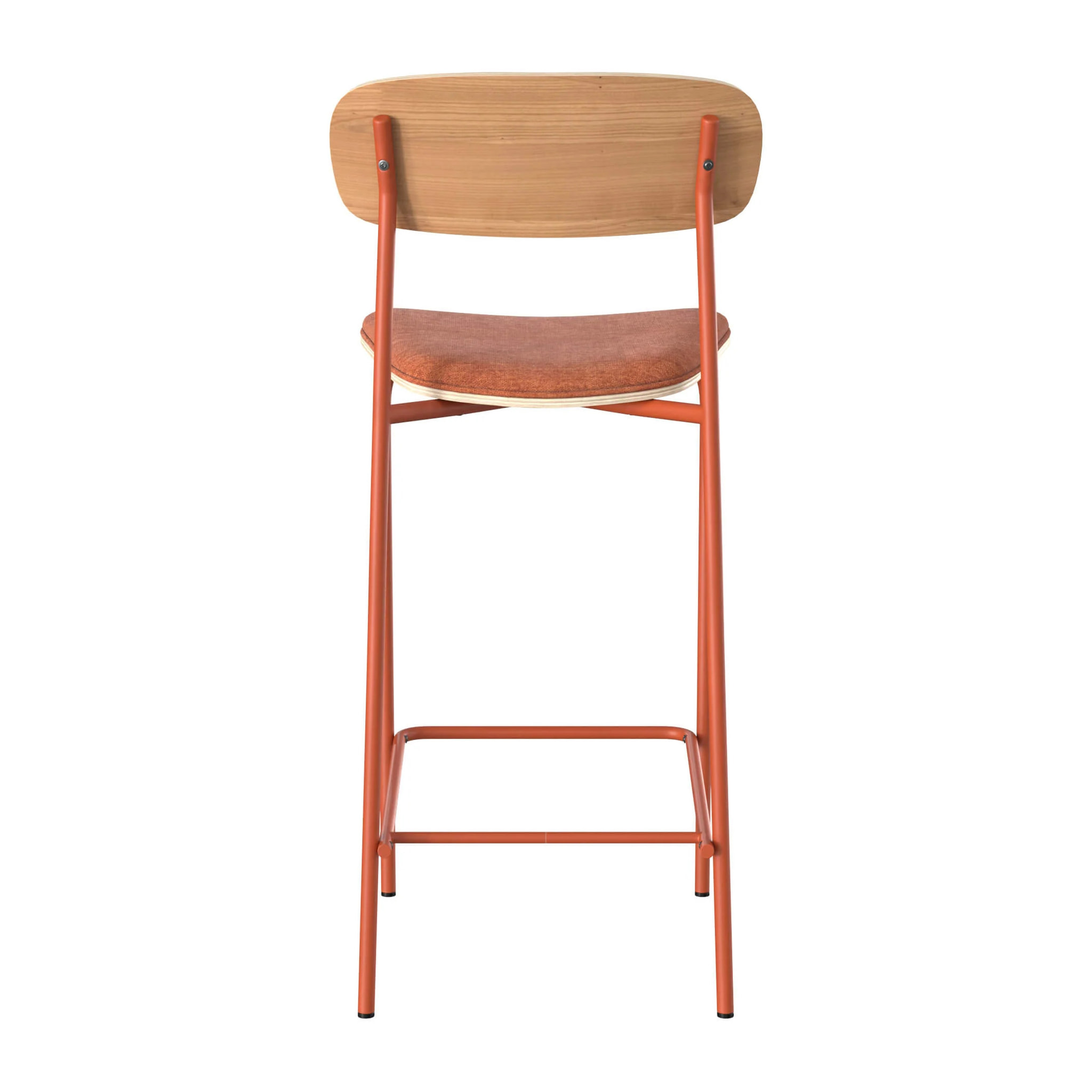 Lot de 2 chaises pour îlot central en tissu terracotta 65 cm - Alba