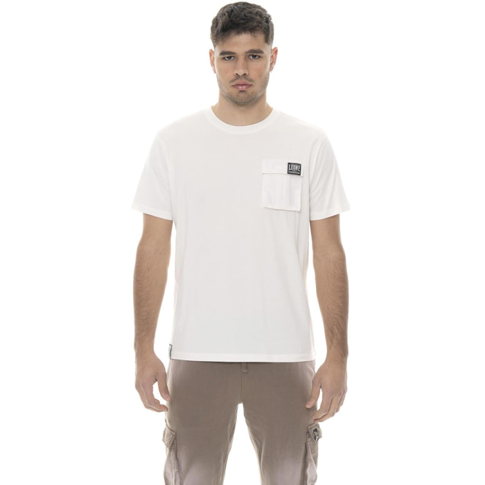 T-shirt uomo a manica corta in cotone, tasca a petto, Leone 1947 Vintage Dept.
