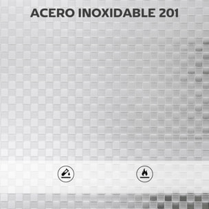 Carrito Auxiliar con Ruedas de Acero Inoxidable, Carro de Servicio de 3 Niveles con Estante Ajustable, 2 Ruedas con Freno, Carrito para Cocina, Restaurante, Hotel, 60x35x77 cm, Plata