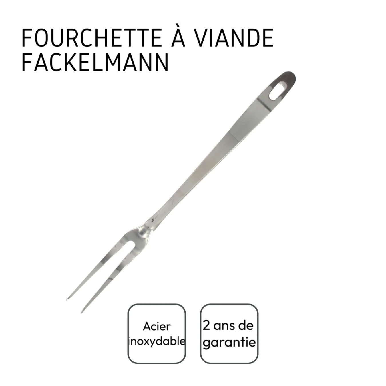 Fourchette à viande et pour barbecue 2 piques 30,5 cm Fackelmann Oxford