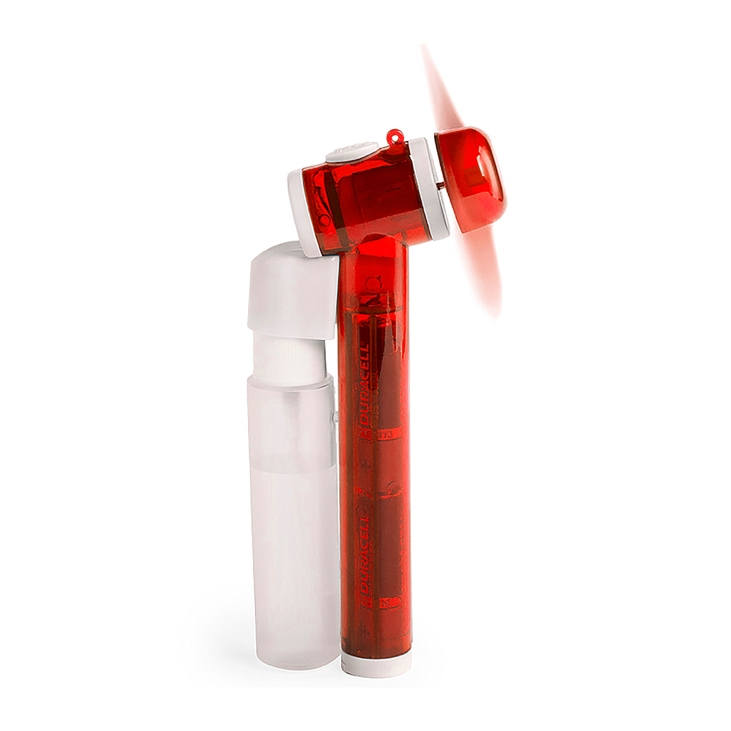 Ventilatore vaporizzatore portatile con serbatoio da 35 ml e spruzzatore manuale d'acqua.