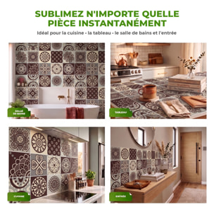Stickers muraux - Sticker Mural Carrelage adhésif Cuisine Salle de Bain - 12 STICKERS CARRELAGES AZULEJOS PISCO