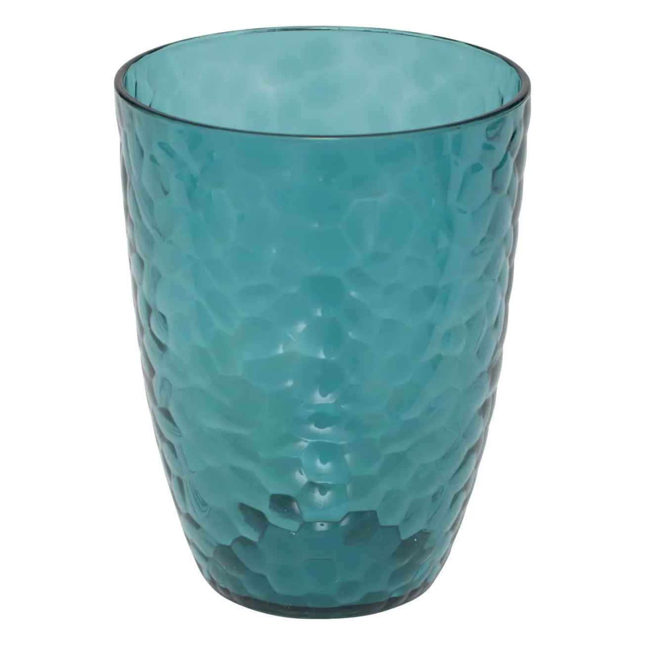 Verre à eau martelé "Estiva" bleu