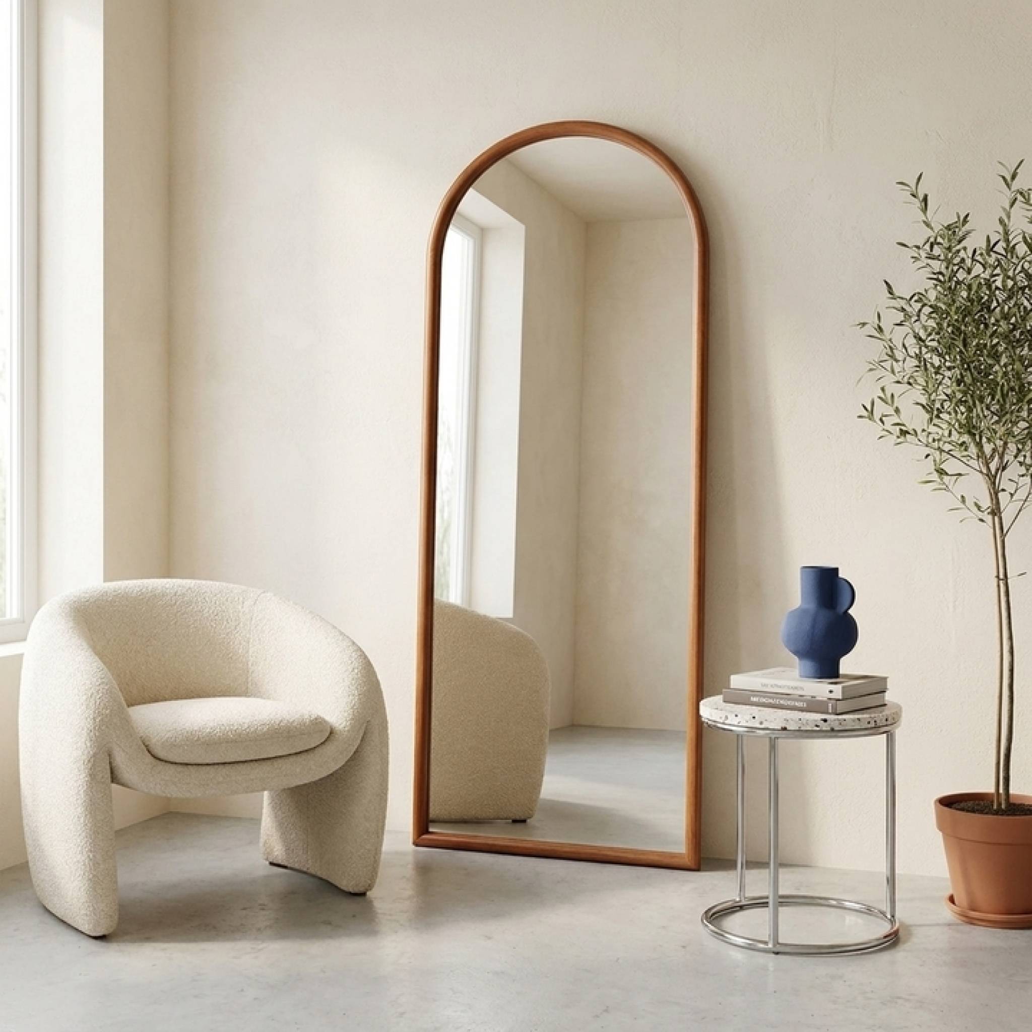 Miroir arche bois de pin  LUKE