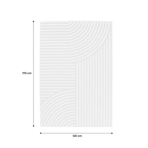 Tapis intérieur/extérieur motif arches beige. 120 x 170cm 100% polyester recyclé