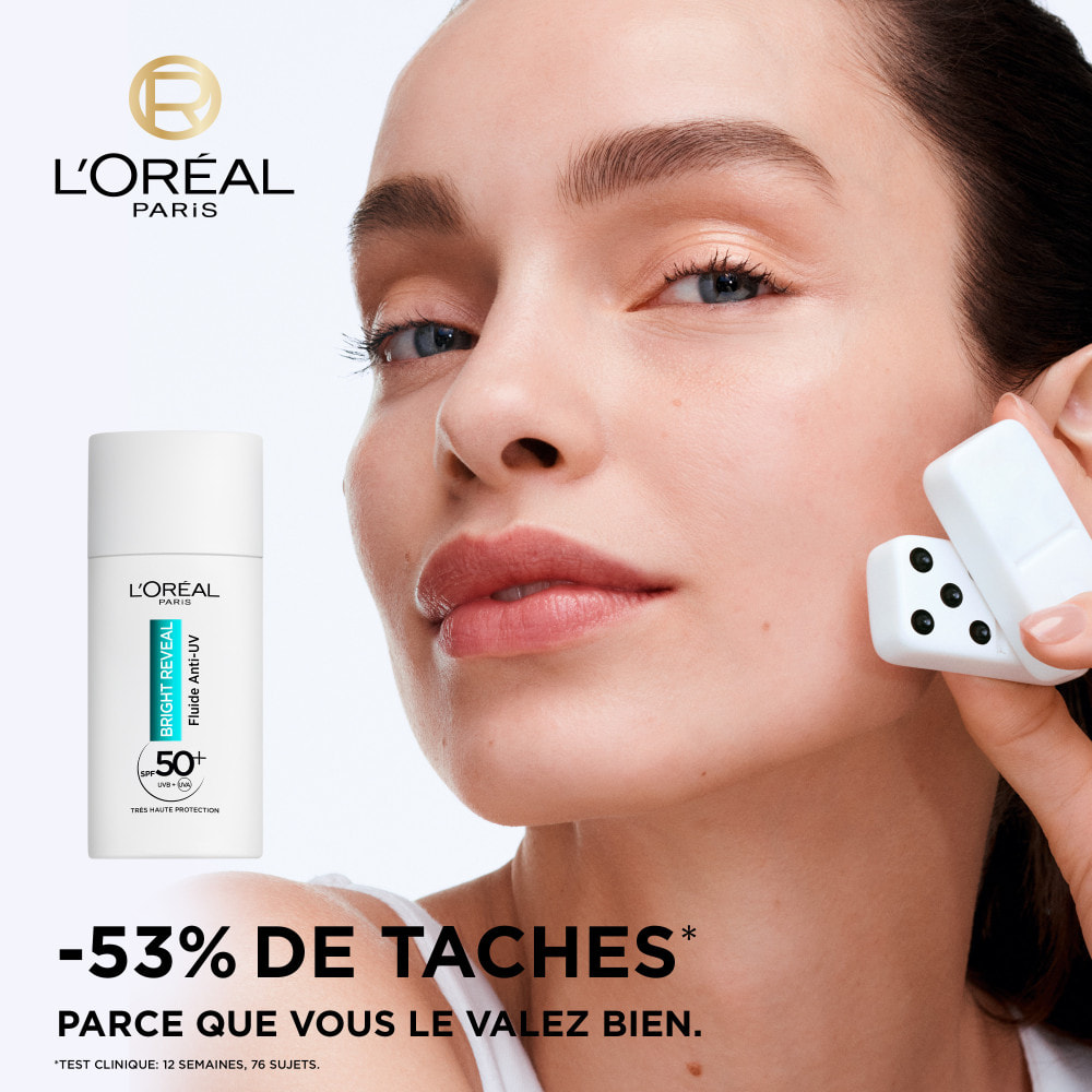 L'Oréal Paris Bright Reveal Fluide Anti-UV SPF50+ Anti-Taches Niacinamide 50ml