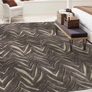 Tapis salon et chambre fait main en viscose LEKI