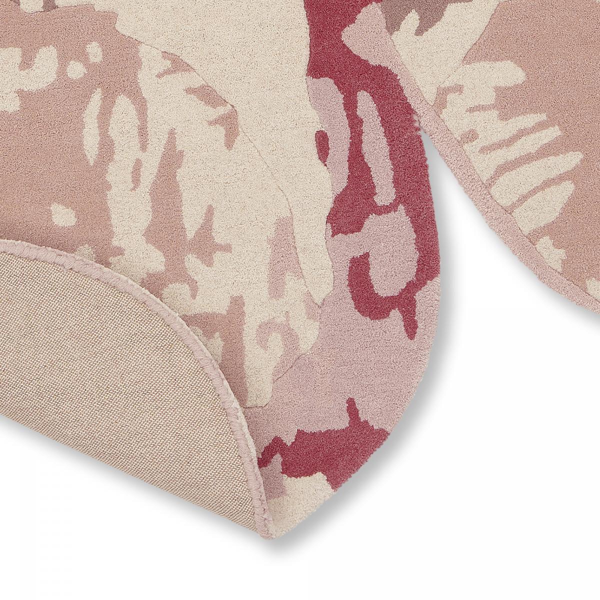 Tapis salon et chambre fait à la main en laine motif floral CHICDOUV