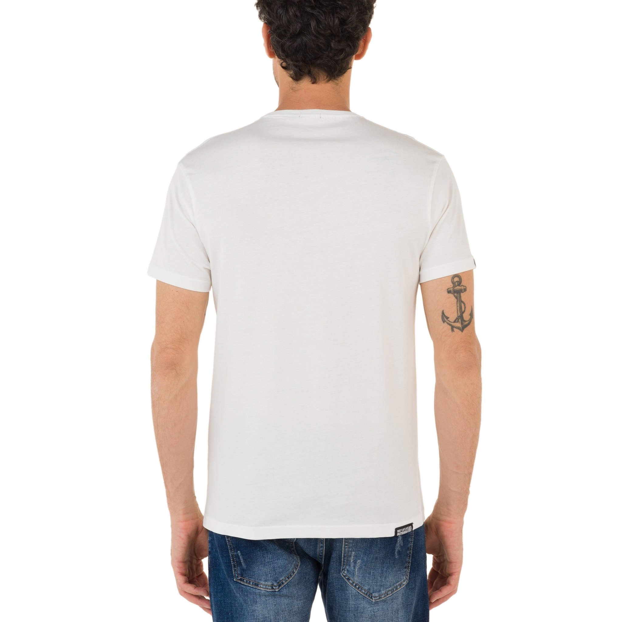 T-shirt in cotone 150 gr Hot Buttered Goldenbreed Colore Bianco