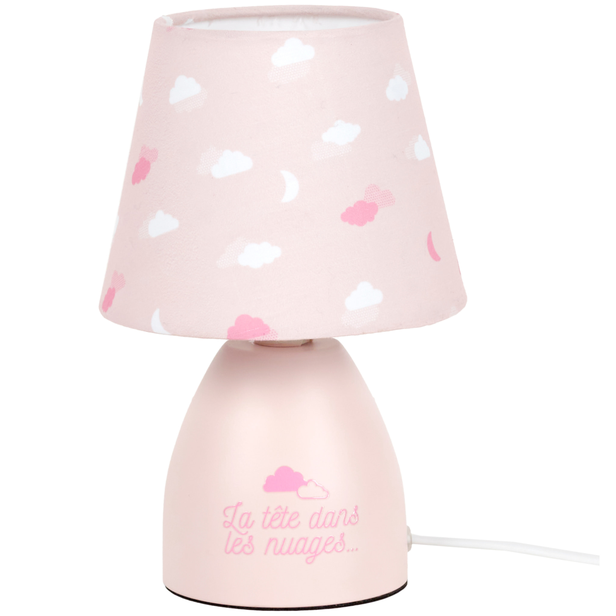 Lampe De Chevet Enfant Rose Et Gris