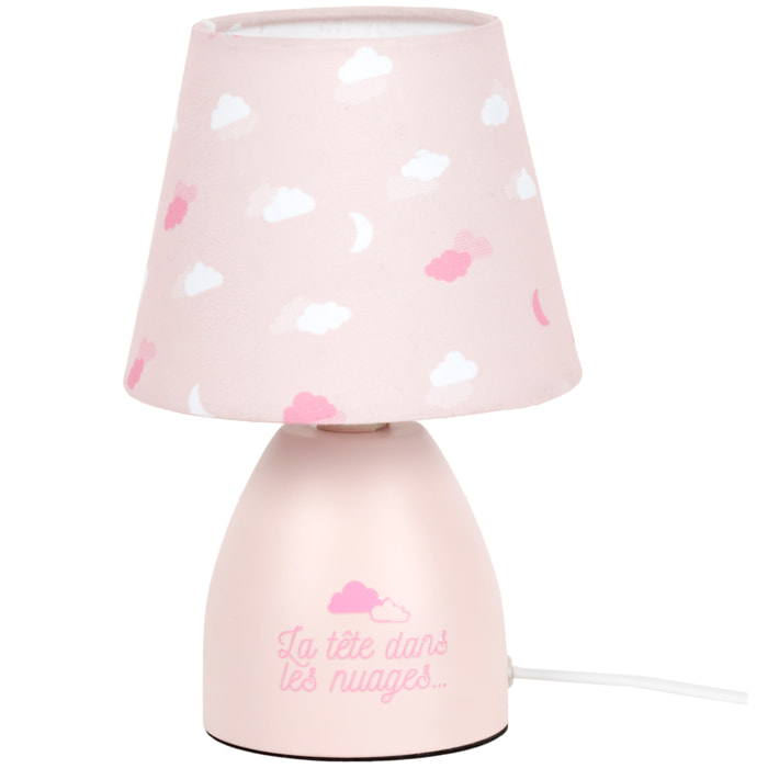 Lampe De Chevet Enfant Rose Et Gris