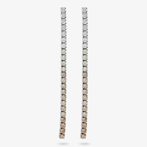 Orecchini Tennis con Cubic Zirconia Bianche