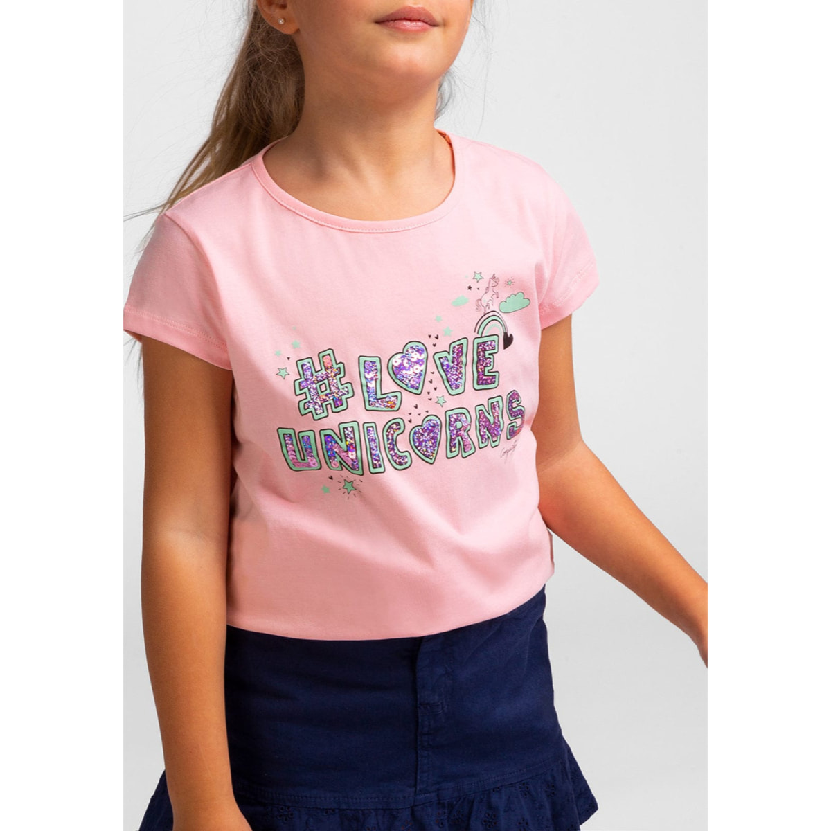 Camiseta de Niña Rosa Love Unicorns