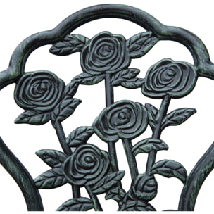 Salon de jardin 2 places – Style néo-rétro – Table ronde incluse