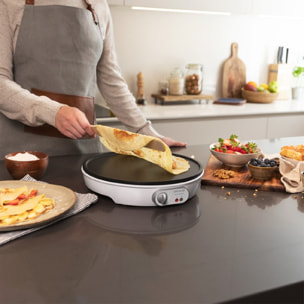 Cecotec Crêpière Fun Crepelicious 1000 W, plaque avec revêtement anti-adhésif, t