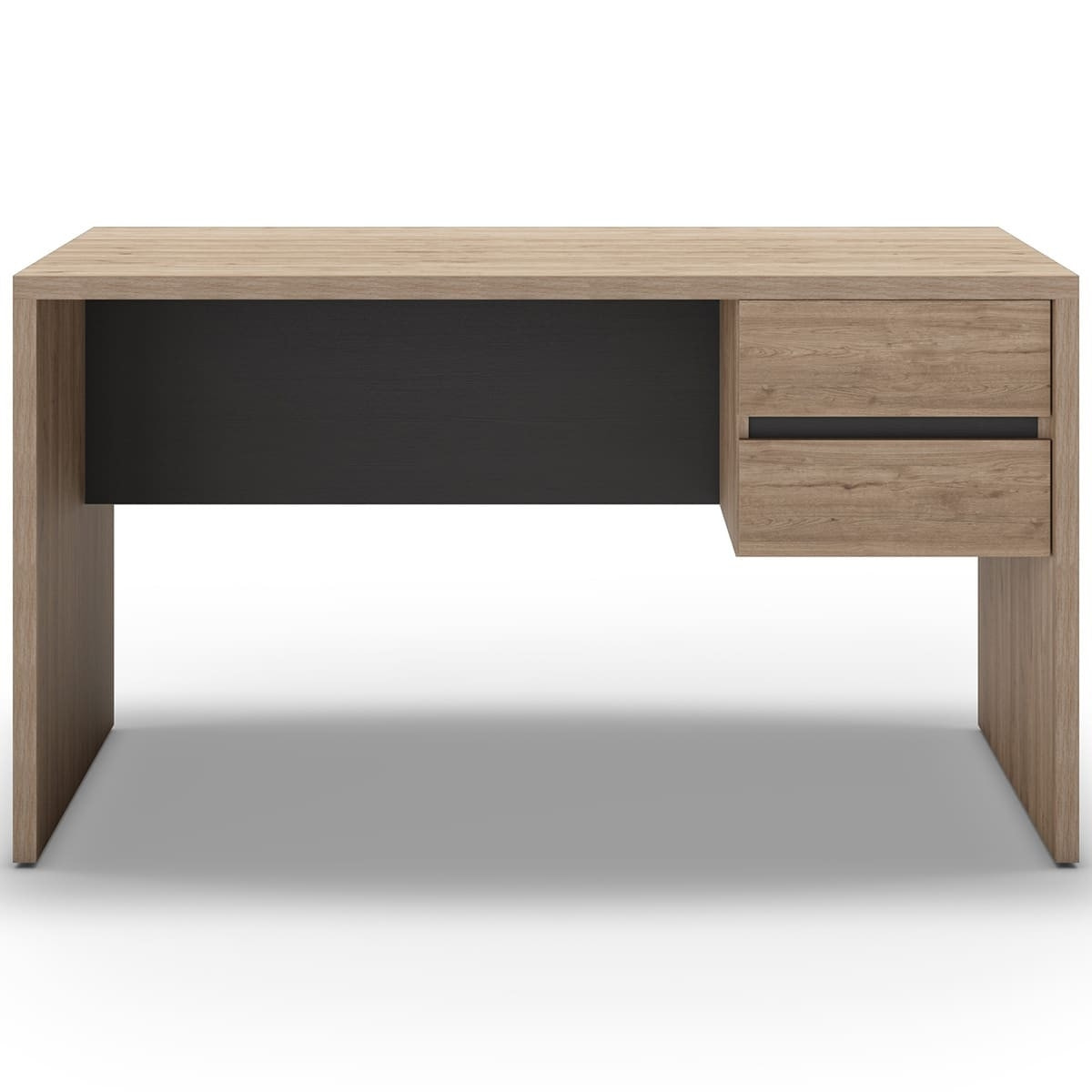 Bureau 2 tiroirs effet bois - JESS