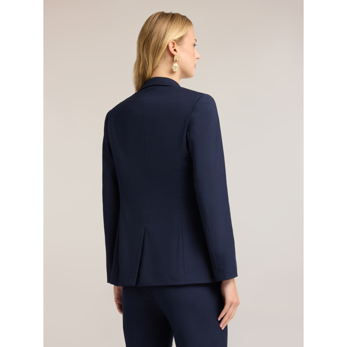Motivi - Blazer de cady con botonadura sencilla - Azul