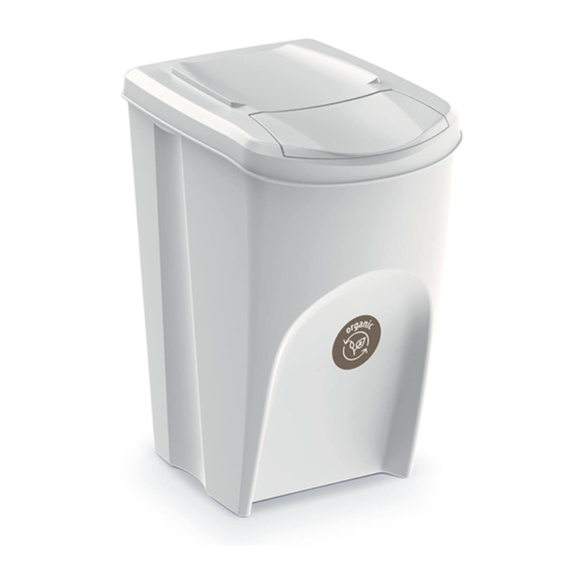 Well home - set de 4 cubos de basura-papelera reciclaje, blanco roto, 4x 35l