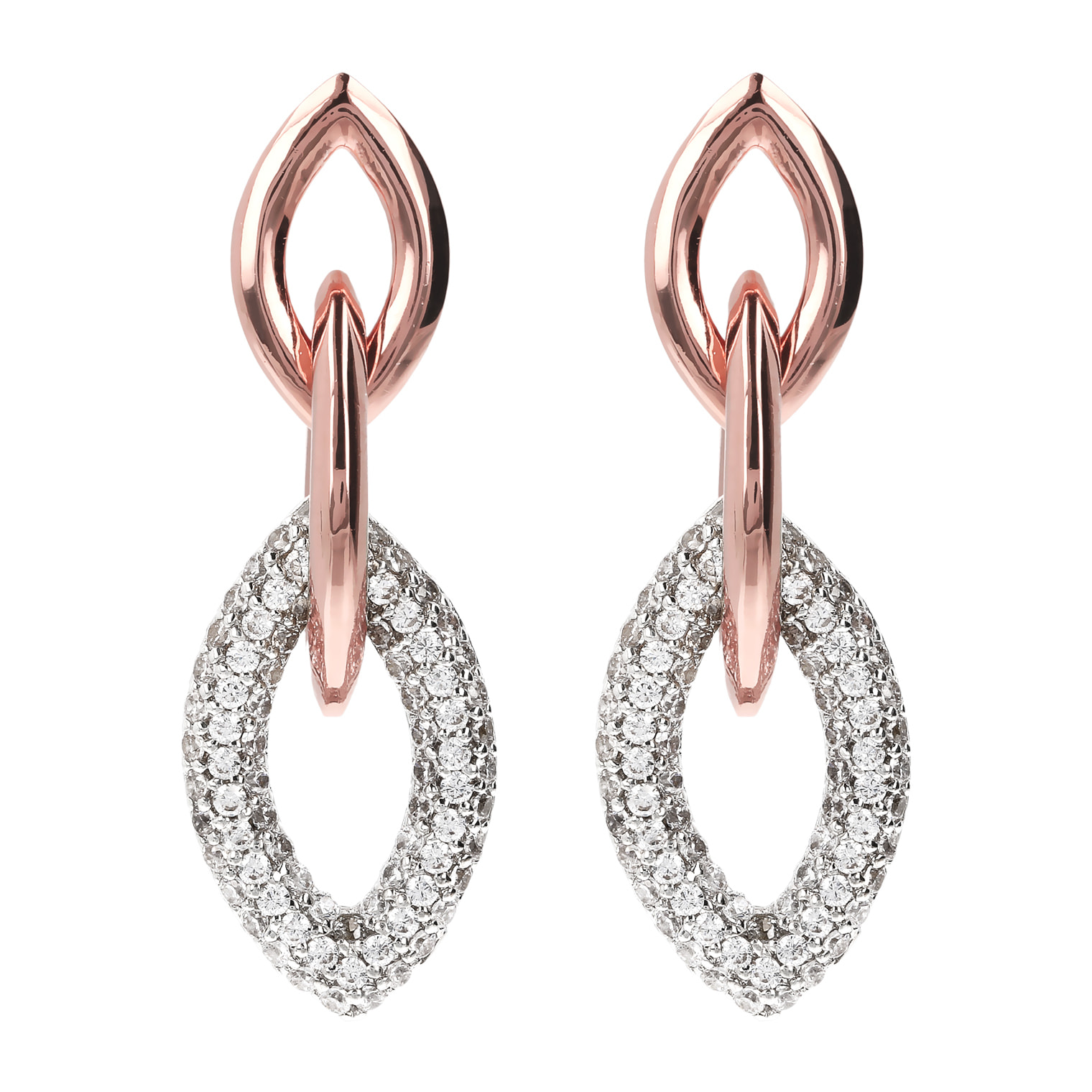 Orecchini Pendenti con Marquise in Cubic Zirconia