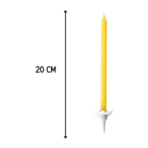 Ensemble de 24 bougies d'anniversaire et 24 bobèches Fackelmann Rio Party