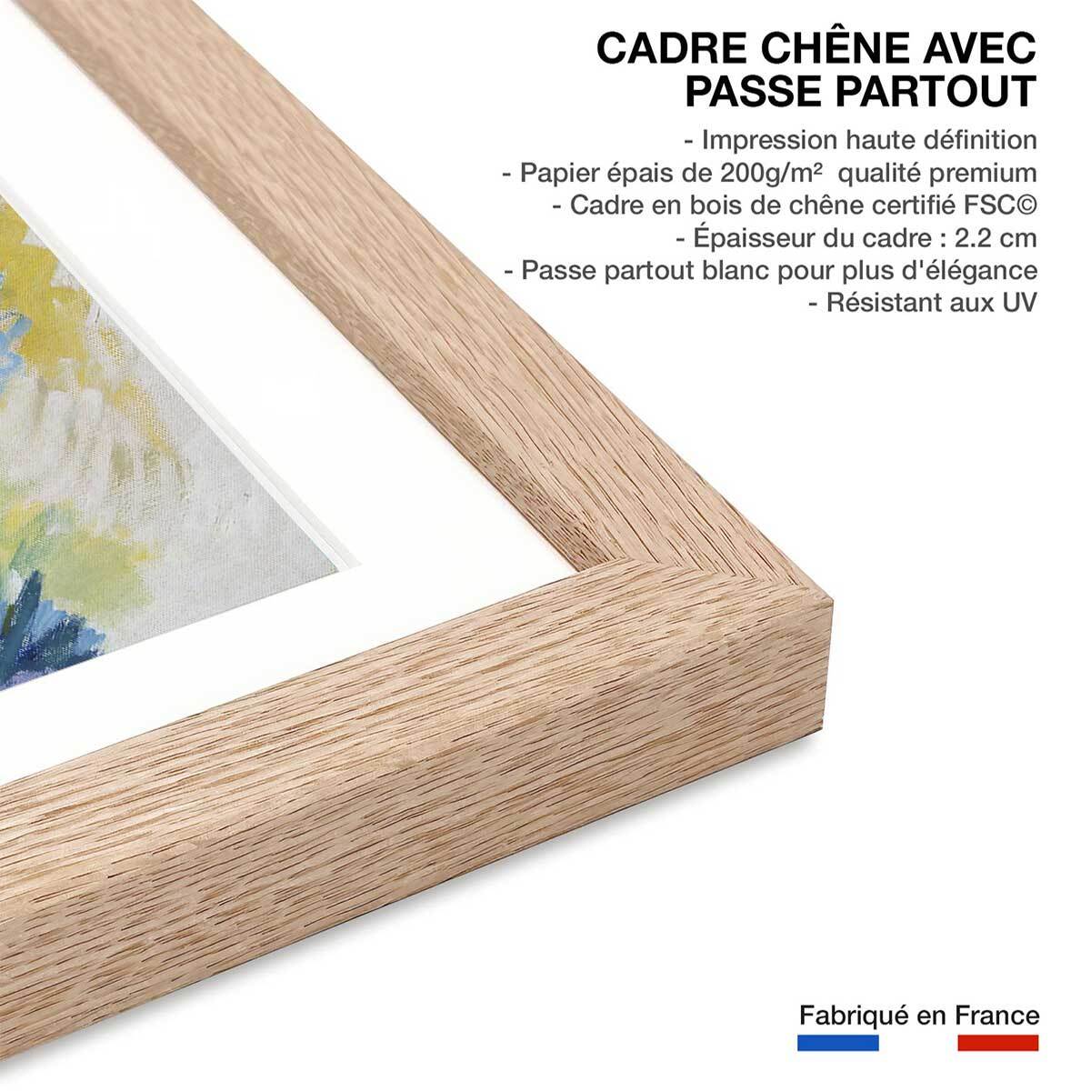 Poster Improvisation Klamm - Wassily Kandinsky Affiche + cadre en bois - Chêne