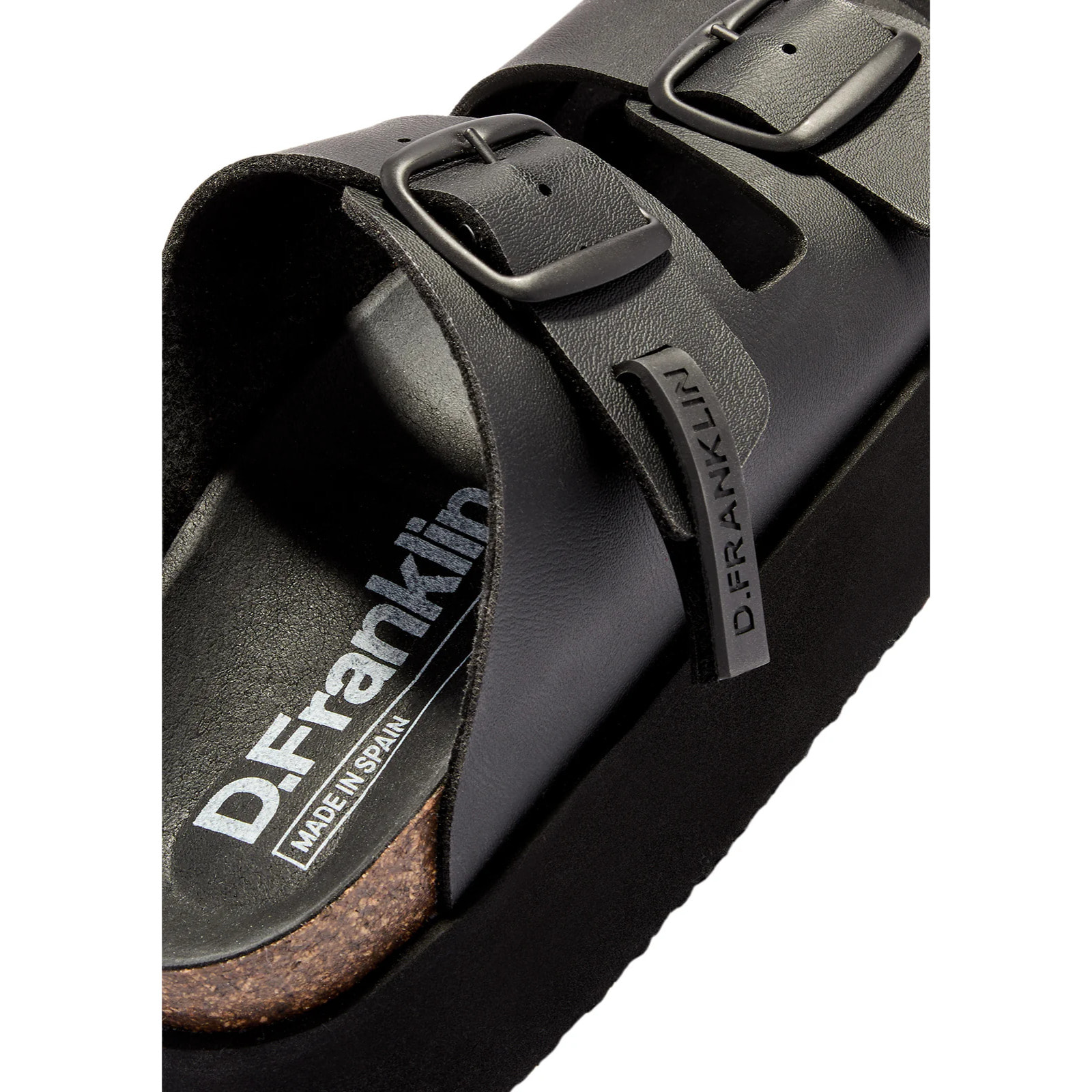 Sandalias de Mujer Plataforma Cierre Hebilla en Negro Vibe