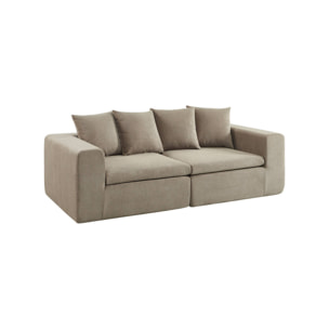 Canapé modulable tissu chenille 3 places MOVI