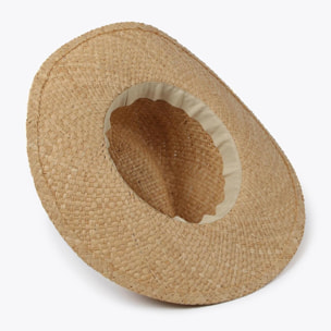 Cappello a tesa larga con foulard