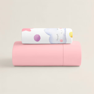 Cool Kids - Funda Nórdica Estampada - Infantil - Cierre Solapa - 100% Algodón - Incluye 1 Funda de Almohada - Confetti