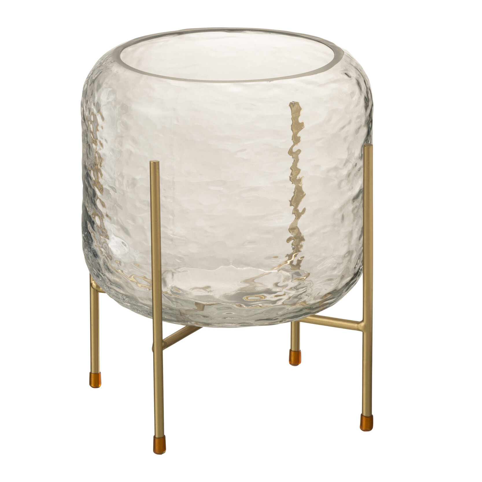 J-Line vase Rond + Pied - verre - transparent - small - 22.5 cm de hauteur