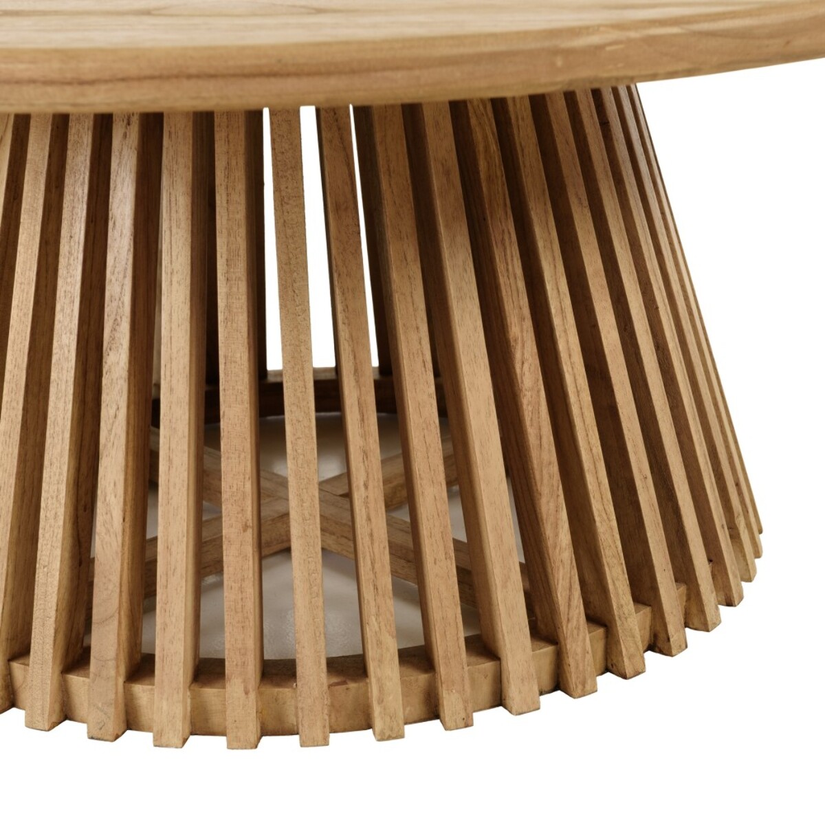 AMY - Table basse ronde 90cm en bois de mindi AMY