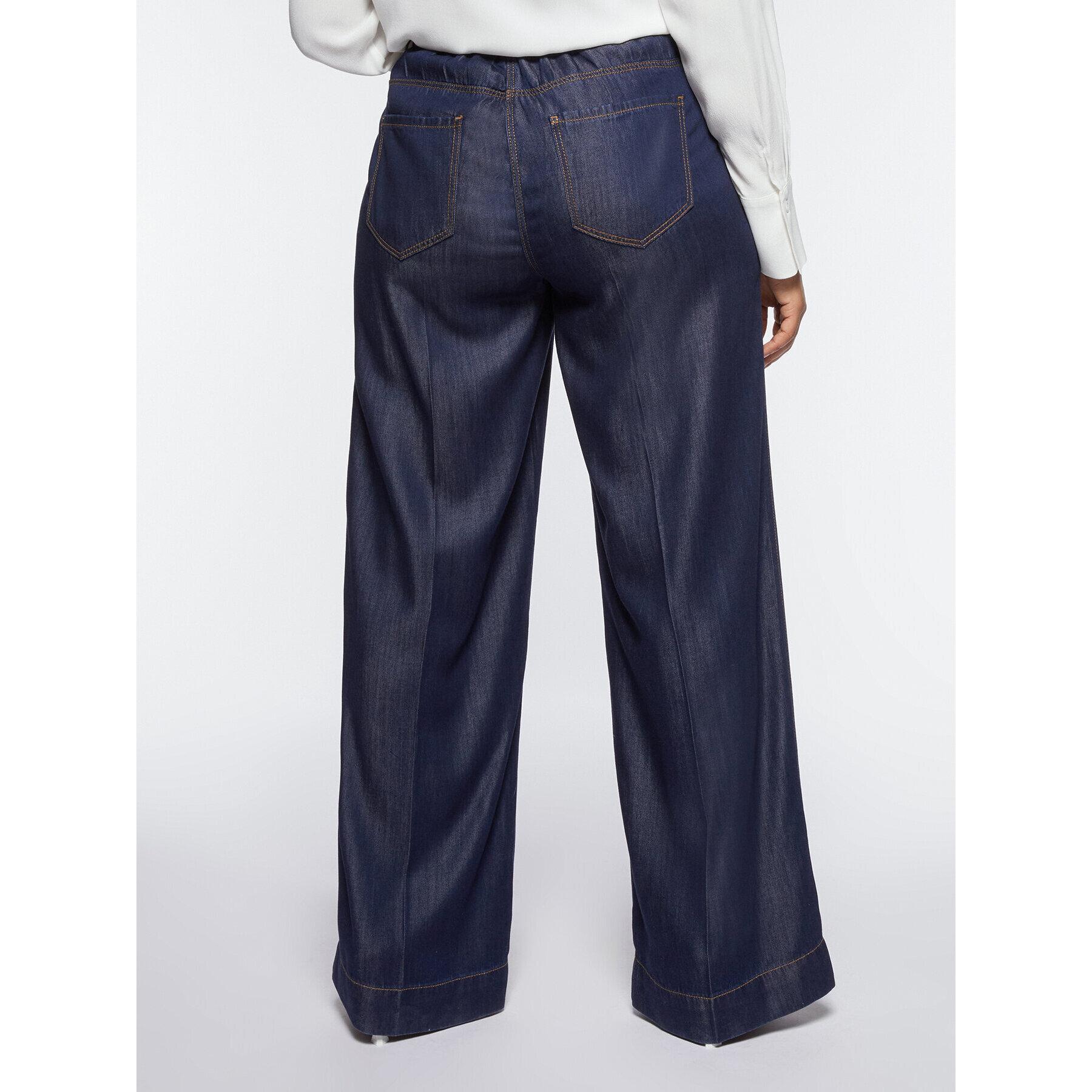 Fiorella Rubino - Pantaloni ampi in tencel - Blu