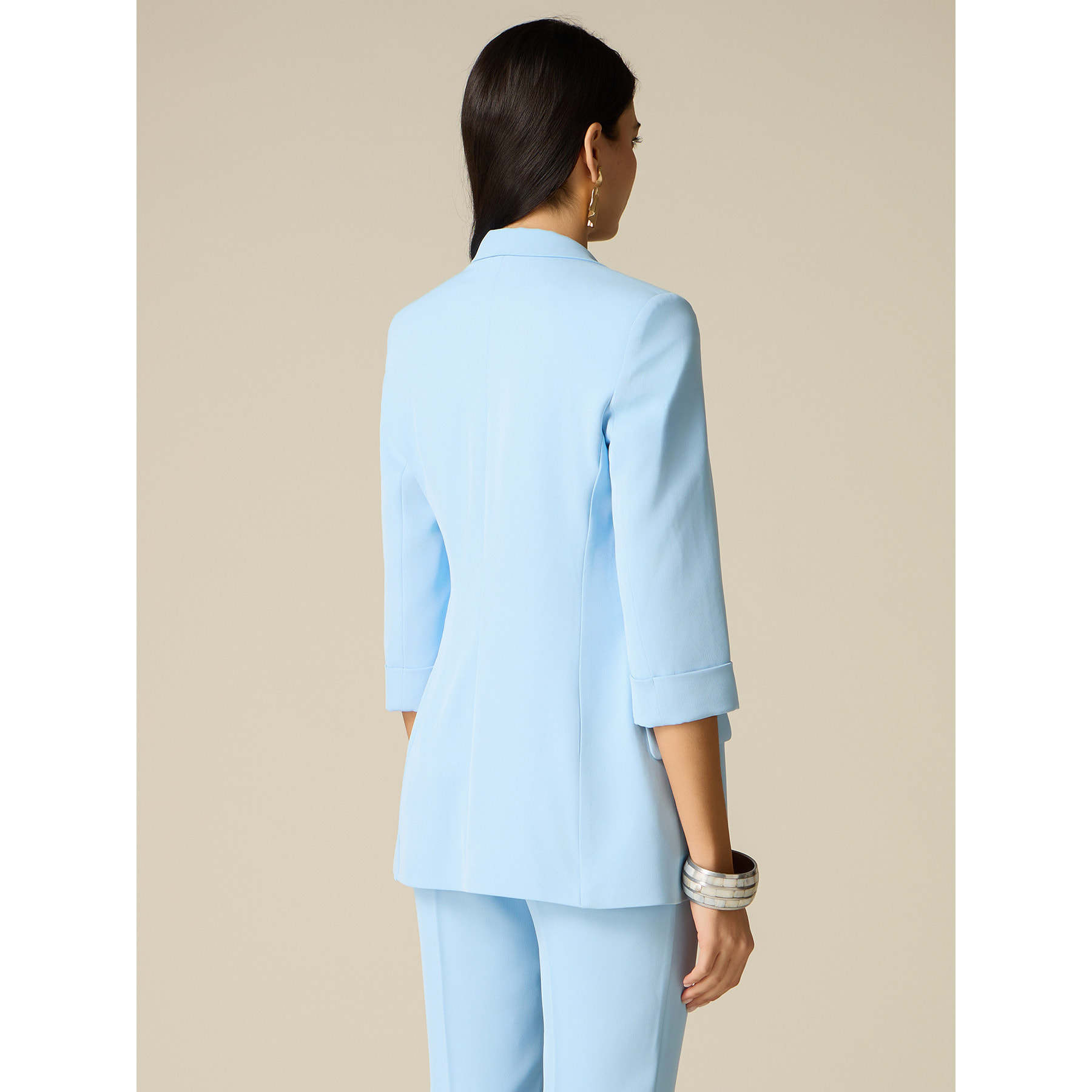 Oltre - Blazer de tejido crepé - Light - blue