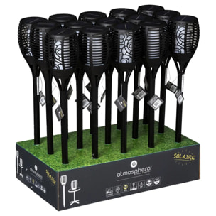 Torche solaire "Lita" noir H78cm
