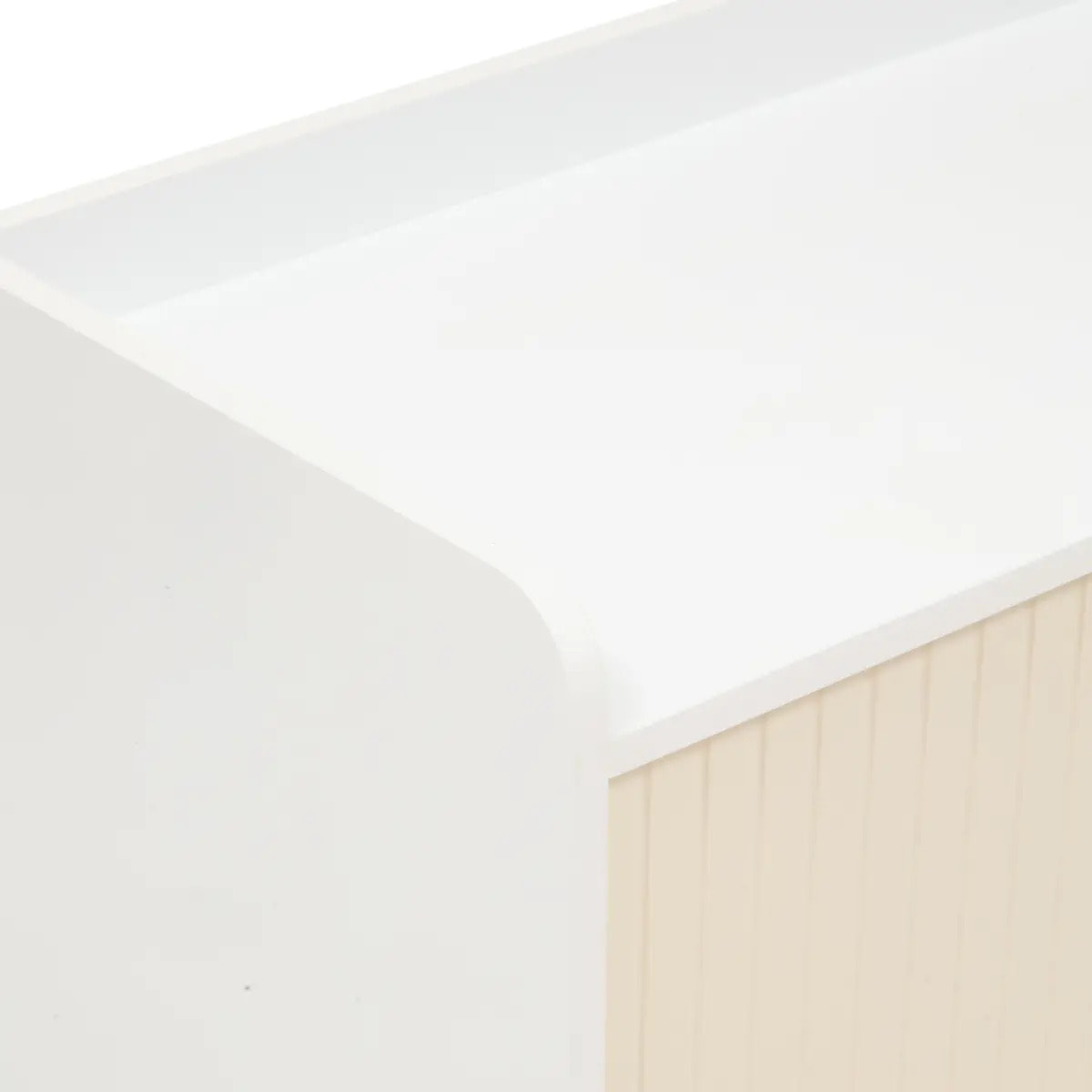 Meuble de Rangement Enfant Bouli 2 portes 2 Cases Beige 69,5x30x71 cm