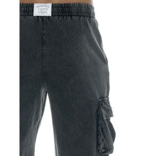 Shorts cargo de hombre en tejido Leone Old Wash