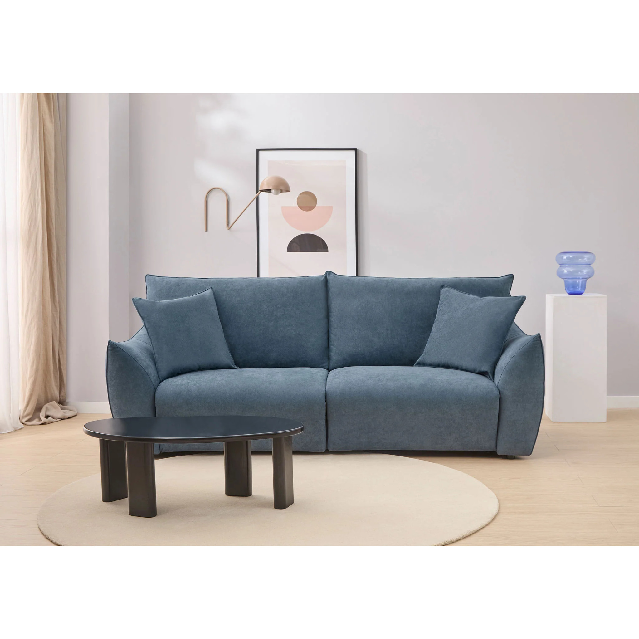 Sofá Cama Premium - Apertura Estilo Italiano - Colchón Matrimonio Alta Gama - Tejido Anti-Manchas - Cojines incluidos - 5 Años de Garantía