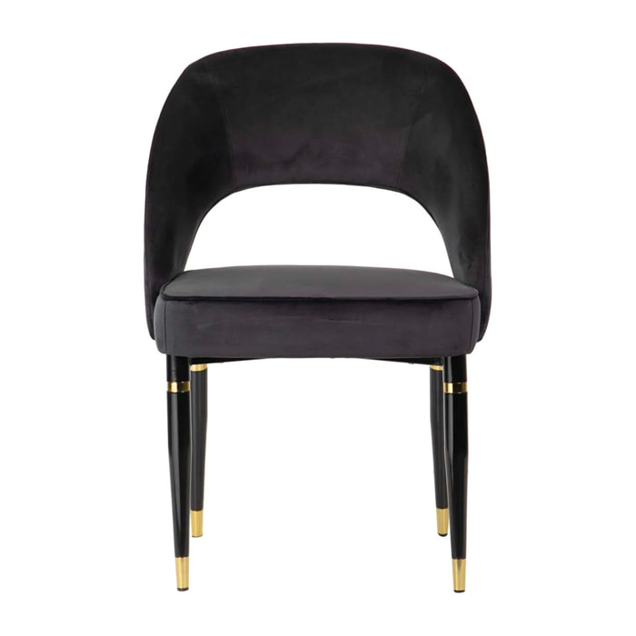 Silla Velvet Negro Houston 56x58x83 Cm