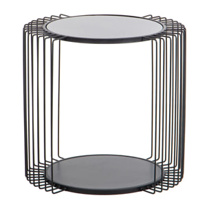 Mesa Auxiliar Metal Cristal Lohja 50x50x48 Cm