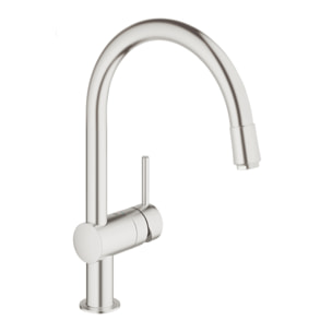 GROHE Mitigeur évier cuisine avec mousseur extractible, finition Supersteel